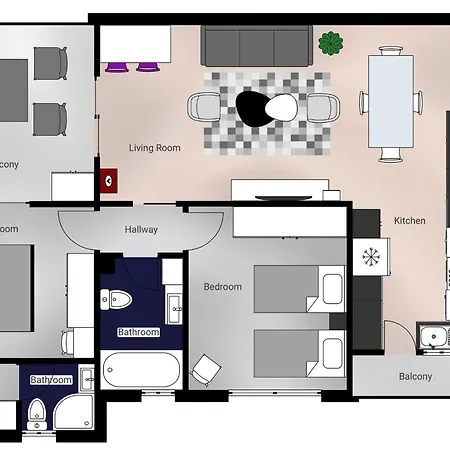 Lägenhet Vasileos Konstantinou Modern 2br With Balcony *